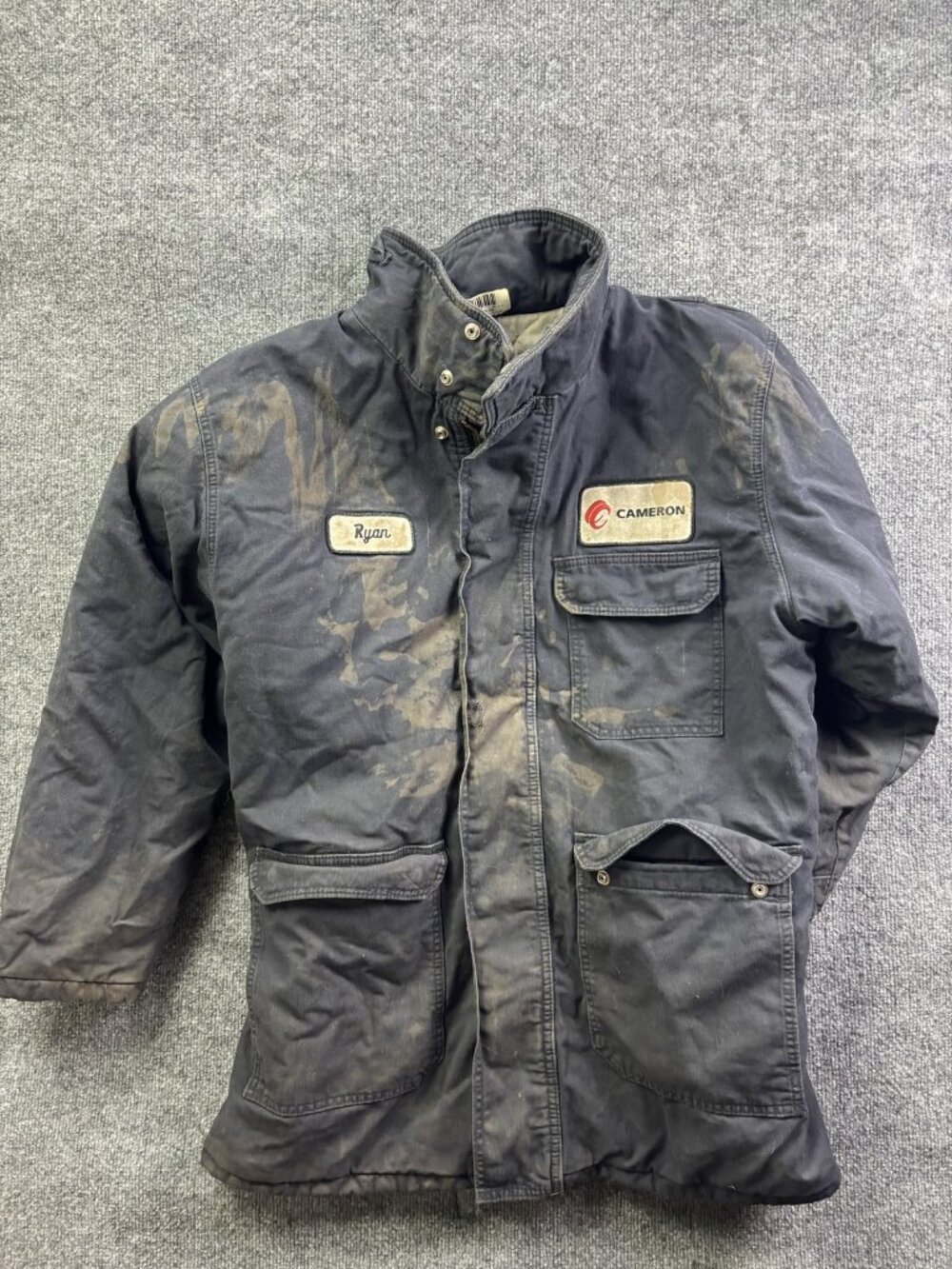 Bulwark FR‎ Coat Mens XLT Blue Canvas Insulated Parka Workwear JLP8N4A